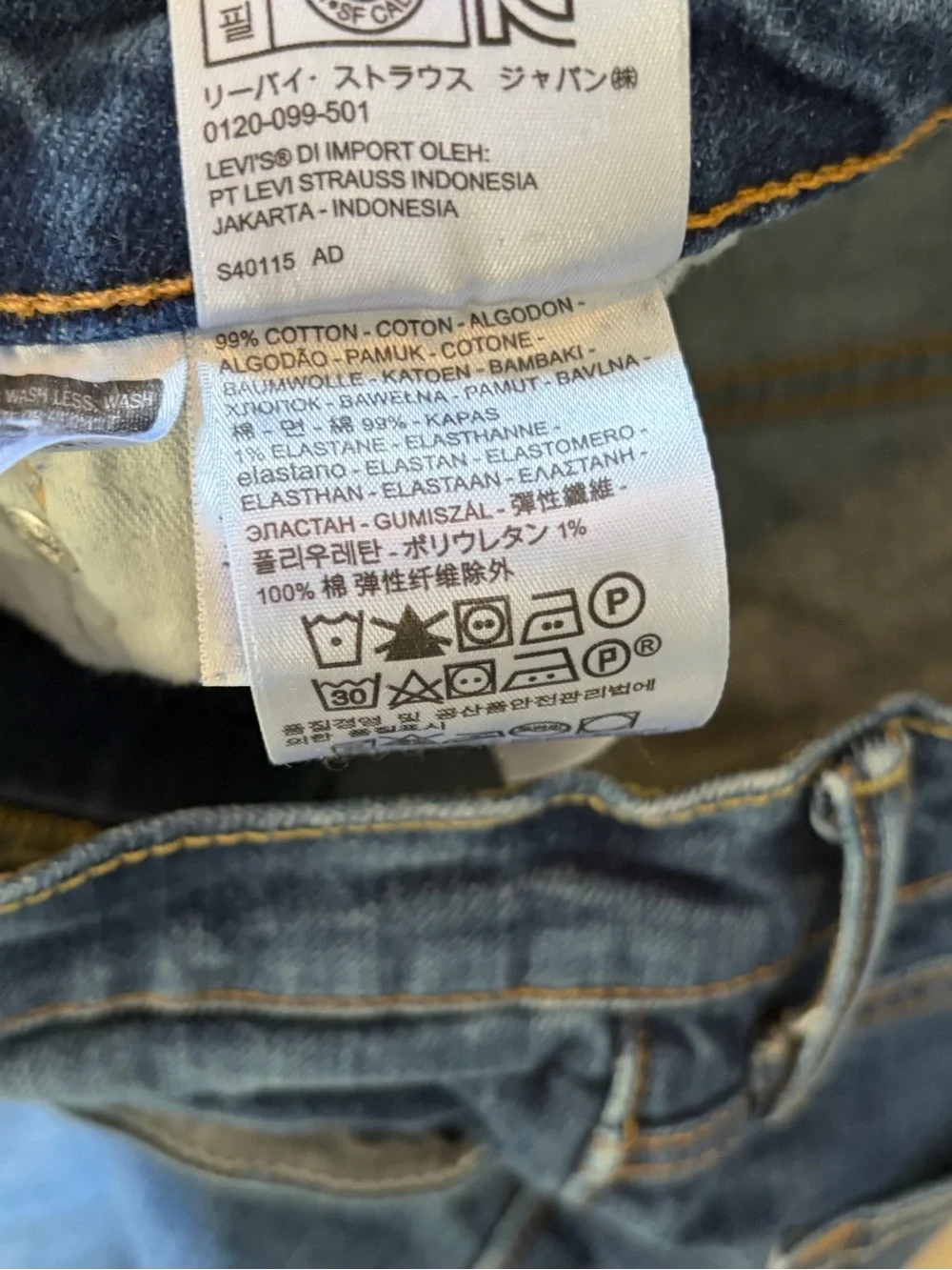 Levi’s 511 Slim Fit Stretch Medium Wash Denim Jeans W32 L32